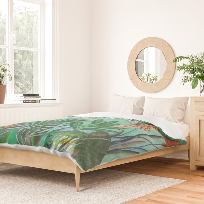 Leopard in the jungle Duvet Cover Gallery Image 2