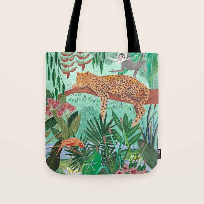Leopard in the jungle Tote Bag Gallery Image 1