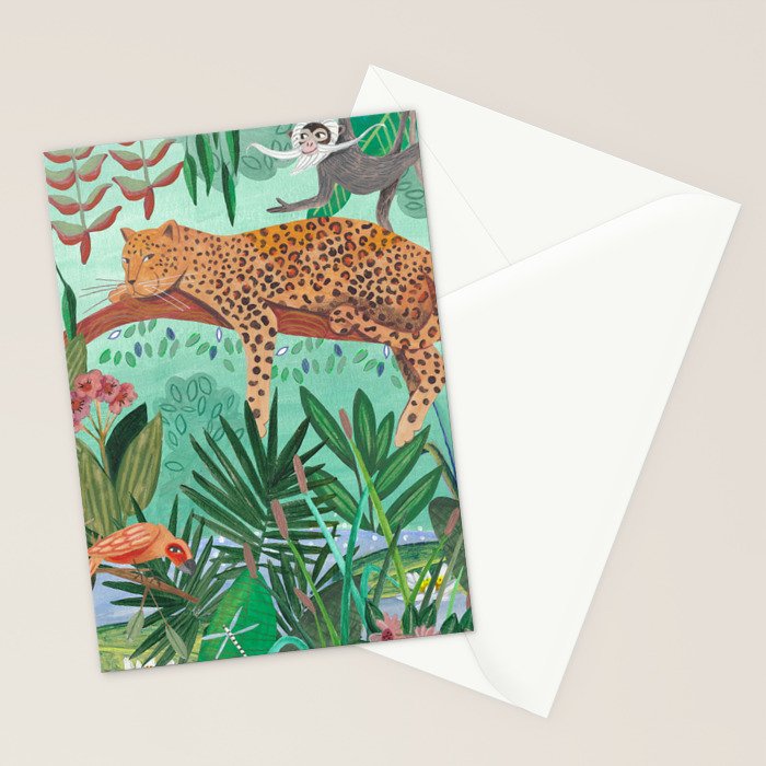 Leopard in the jungle Stationery Card Gallery Image 2