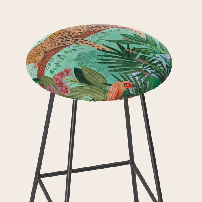Leopard in the jungle Stool Gallery Image 2