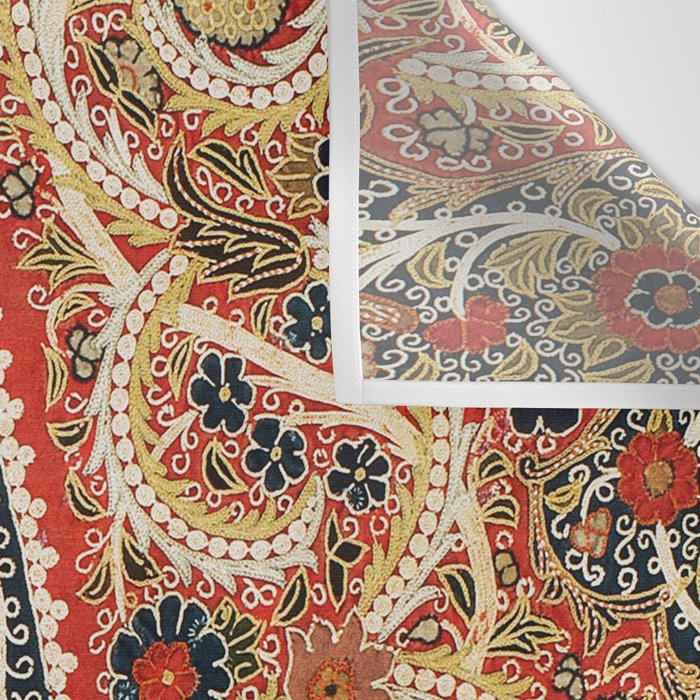 Rasht  Antique North Persian Embroidery Print Wall Tapestry Gallery Image 3
