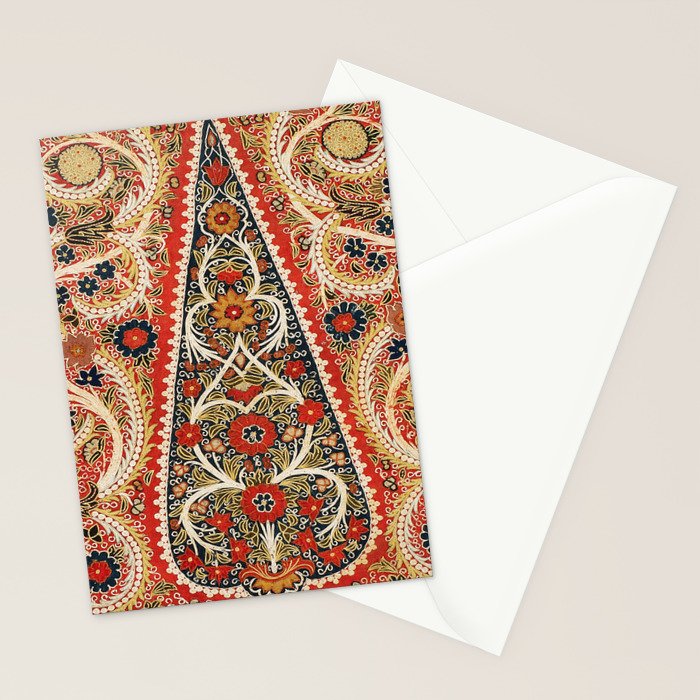 Rasht  Antique North Persian Embroidery Print Stationery Card Gallery Image 2