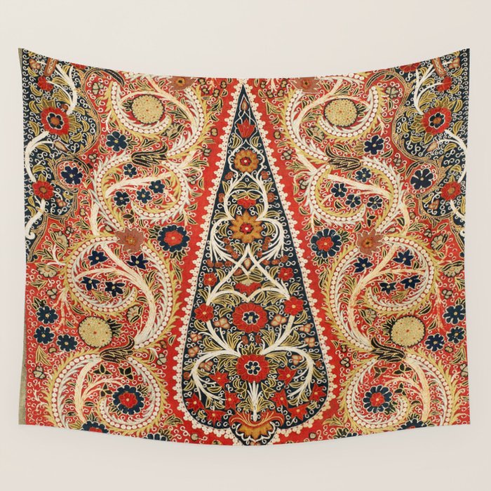 Rasht  Antique North Persian Embroidery Print Wall Tapestry Gallery Image 4