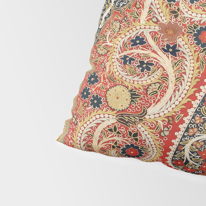 Rasht  Antique North Persian Embroidery Print Pillow Sham Gallery Image 4