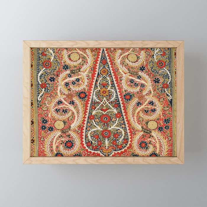 Rasht  Antique North Persian Embroidery Print Mini Art Print Gallery Image 1