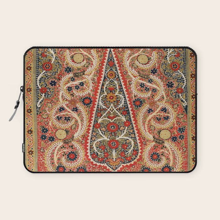 Rasht  Antique North Persian Embroidery Print Laptop Sleeve Gallery Image 1