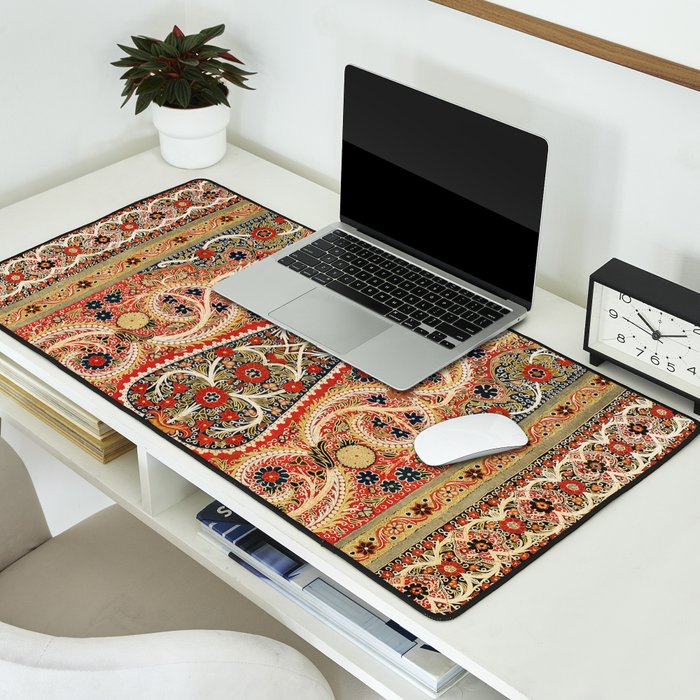 Rasht  Antique North Persian Embroidery Print Desk Mat Gallery Image 2
