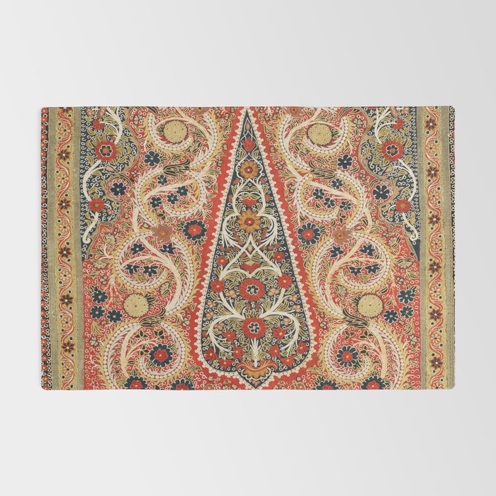 Rasht  Antique North Persian Embroidery Print Rug Gallery Image 2