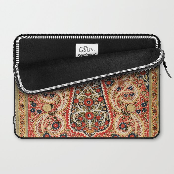 Rasht  Antique North Persian Embroidery Print Laptop Sleeve Gallery Image 2