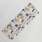Naive Floral Scandinavian Design Yoga Mat Gallery Image 1