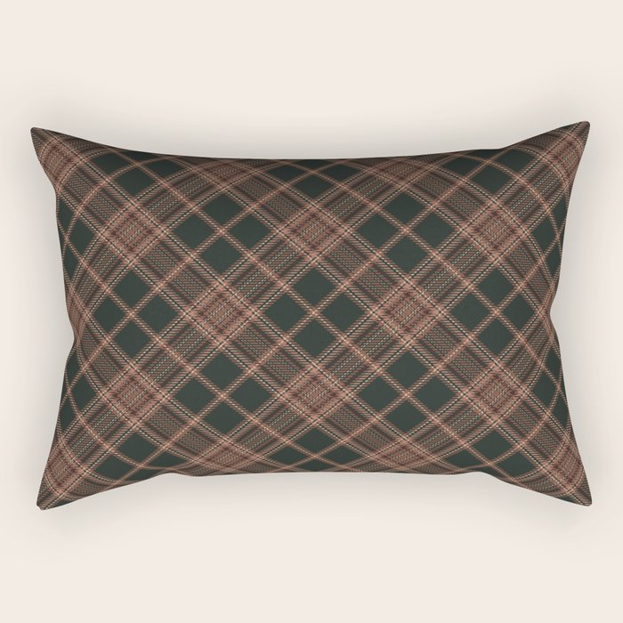 brune tartan Rectangular Pillow Gallery Image 1