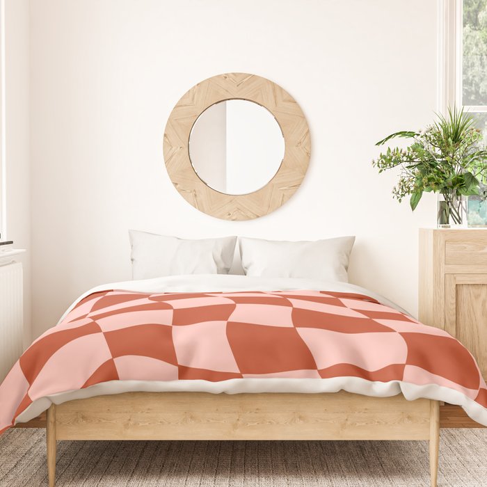 Play Checkers Blush Duvet Cover Gallery Image 3