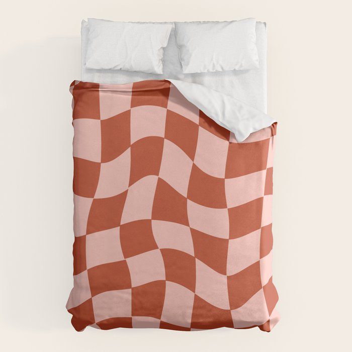 Play Checkers Blush Duvet Cover Gallery Image 6