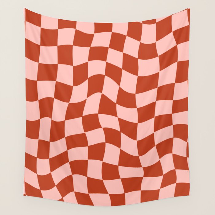 Play Checkers Blush Wall Tapestry Gallery Image 4