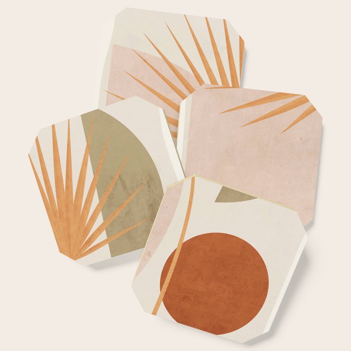 Tropical Leaf- Abstract Art 49a Coaster Gallery Image 1