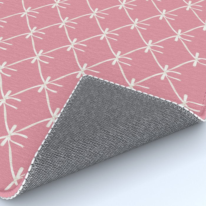 Bows & Ribbons Pattern LI 90s Bubblegum Pink Rug Gallery Image 4