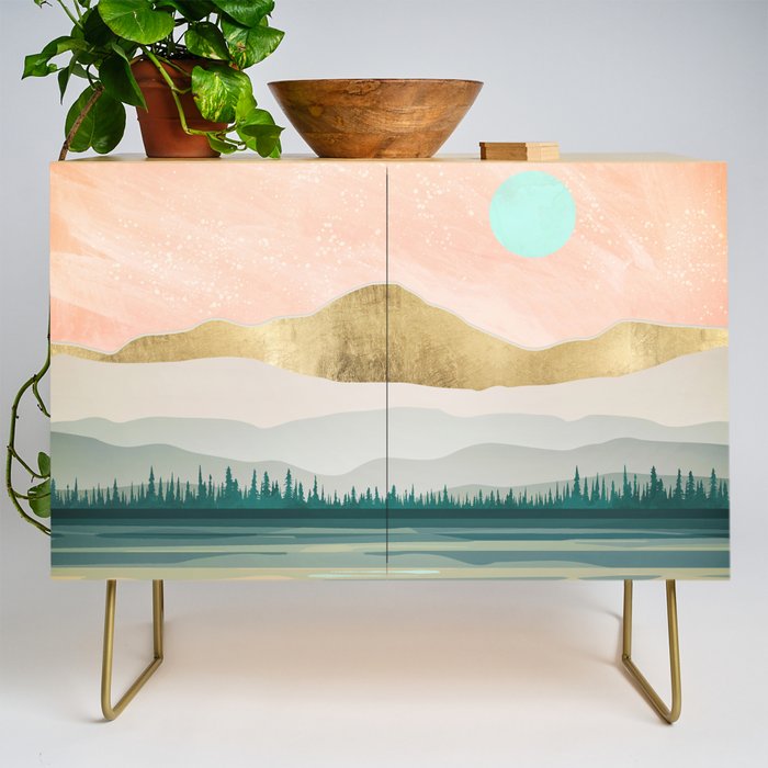 Spring Forest Lake Credenza Gallery Image 1