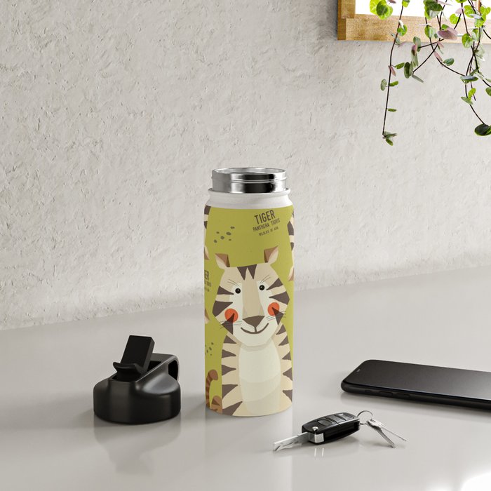 Tiger, Wildlife of Asia Water Bottle Gallery Image 4