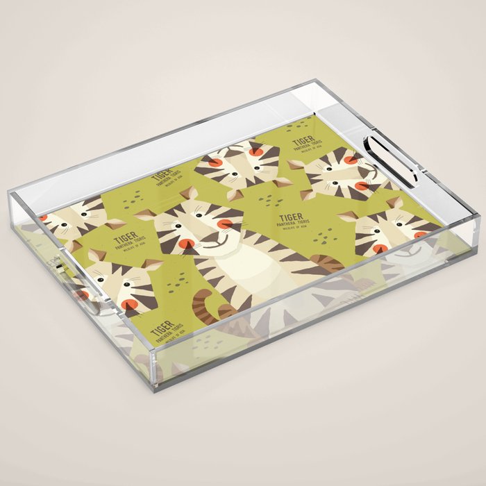 Tiger, Wildlife of Asia Acrylic Tray Gallery Image 1