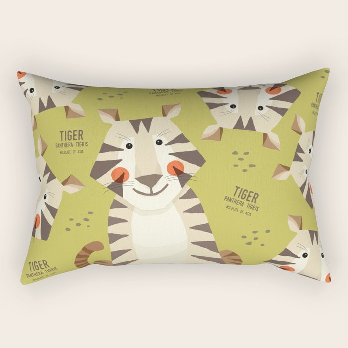 Tiger, Wildlife of Asia Rectangular Pillow Gallery Image 1