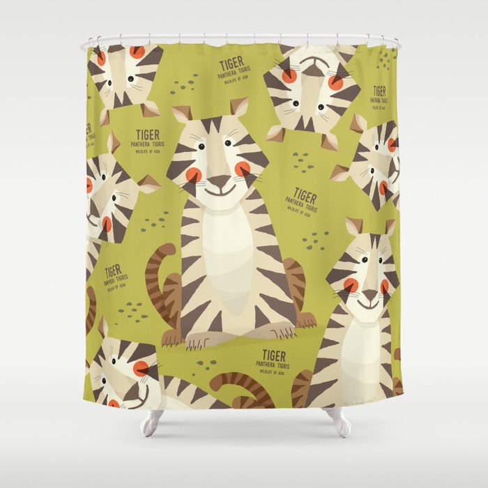 Tiger, Wildlife of Asia Shower Curtain Gallery Image 1