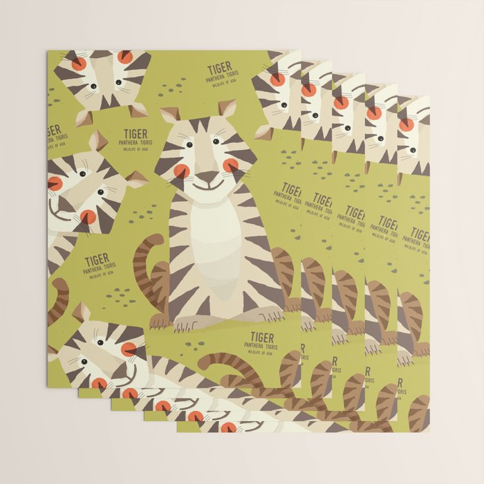 Tiger, Wildlife of Asia Wrapping Paper Gallery Image 3