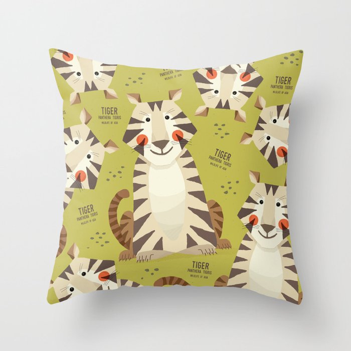 Tiger, Wildlife of Asia Throw Pillow Gallery Image 1