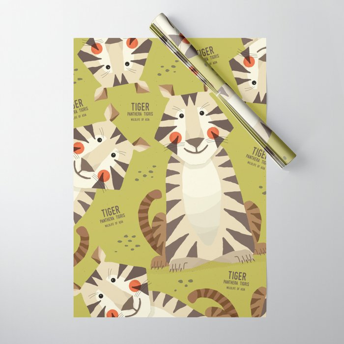 Tiger, Wildlife of Asia Wrapping Paper Gallery Image 1