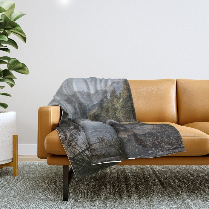 Lake View - Landscape and Nature Photography Throw Blanket Gallery Image 1