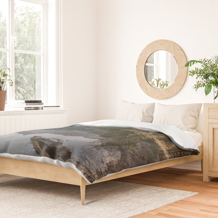 Lake View - Landscape and Nature Photography Duvet Cover Gallery Image 2