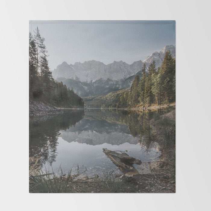 Lake View - Landscape and Nature Photography Throw Blanket Gallery Image 2