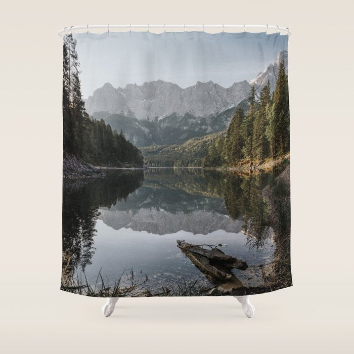 Lake View - Landscape and Nature Photography Shower Curtain Gallery Image 1