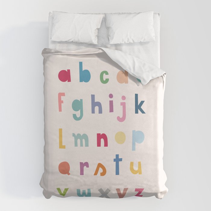 ABC alphabet art Duvet Cover Gallery Image 6