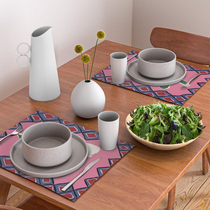 Petal plaid playtime I Placemat Gallery Image 2