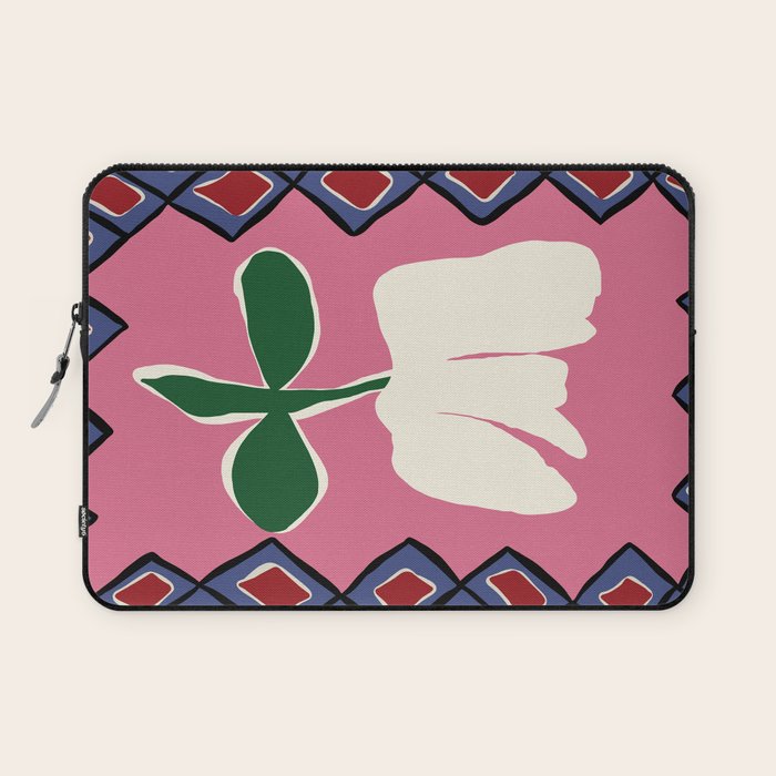 Petal plaid playtime I Laptop Sleeve Gallery Image 1