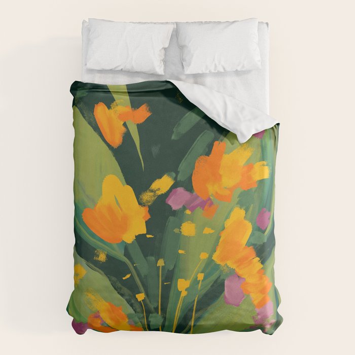 Abstract Floral Evening Duvet Cover Gallery Image 6