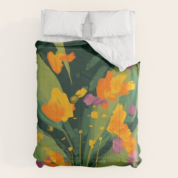 Abstract Floral Evening Comforter Gallery Image 1