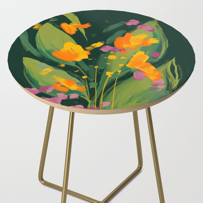 Abstract Floral Evening Side Table Gallery Image 2