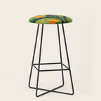 Abstract Floral Evening Stool Gallery Image 1