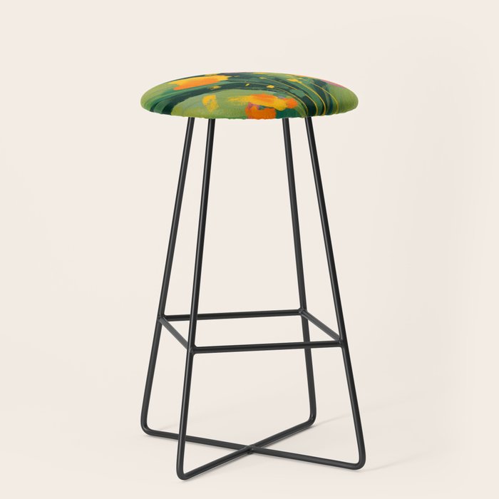 Abstract Floral Evening Stool Gallery Image 1