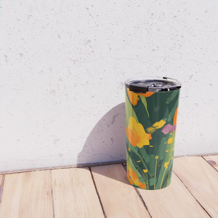 Abstract Floral Evening Travel Mug Gallery Image 4