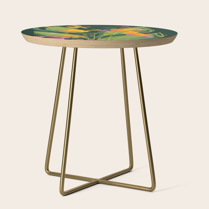 Abstract Floral Evening Side Table Gallery Image 1