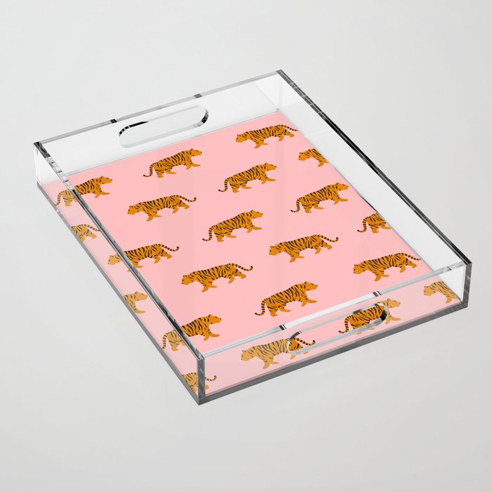 Walking Tiger Acrylic Tray Gallery Image 1