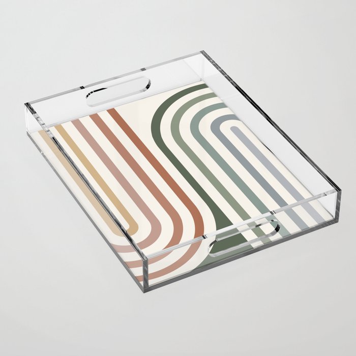 Bold Curvature Stripes VII Acrylic Tray Gallery Image 1