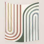 Bold Curvature Stripes VII Wall Tapestry Gallery Image 4