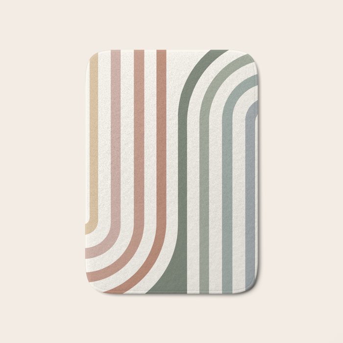 Bold Curvature Stripes VII Bath Mat Gallery Image 1