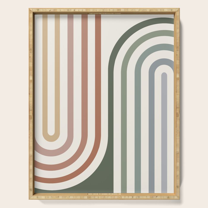 Bold Curvature Stripes VII Serving Tray Gallery Image 1