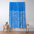 French Blue Ocean Waves Window Curtain Gallery Image 5