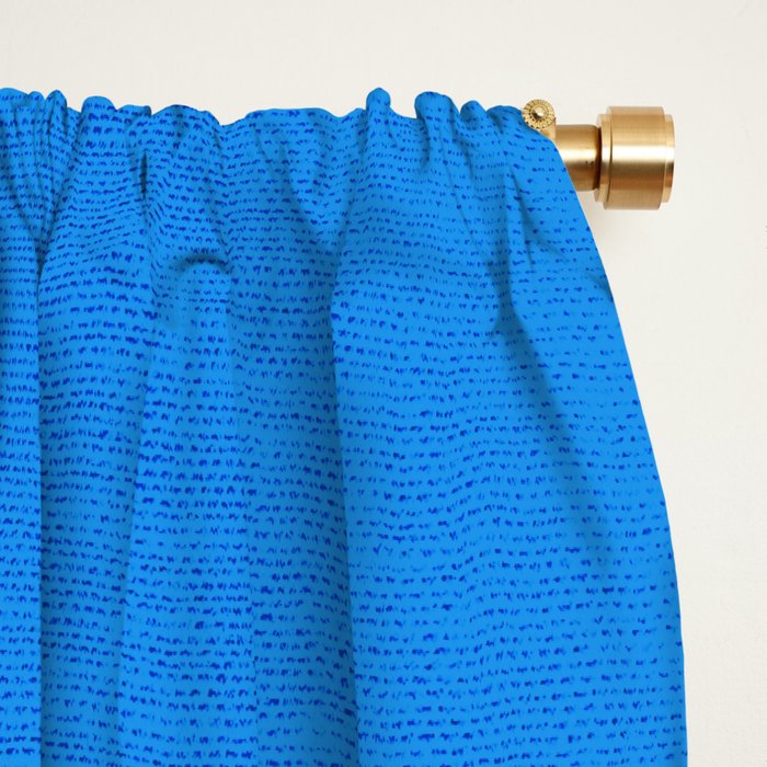 French Blue Ocean Waves Window Curtain Gallery Image 2