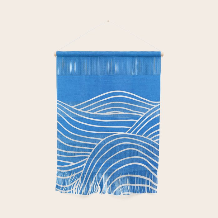 French Blue Ocean Waves Wall Hanging Gallery Image 1